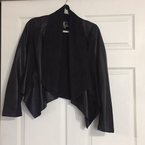 Leather Drape Jacket